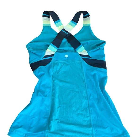 Lululemon SET Surge Stripe Push Ur Limits Tank + Run Pace Setter Skirt Size 8 - Picture 13 of 16